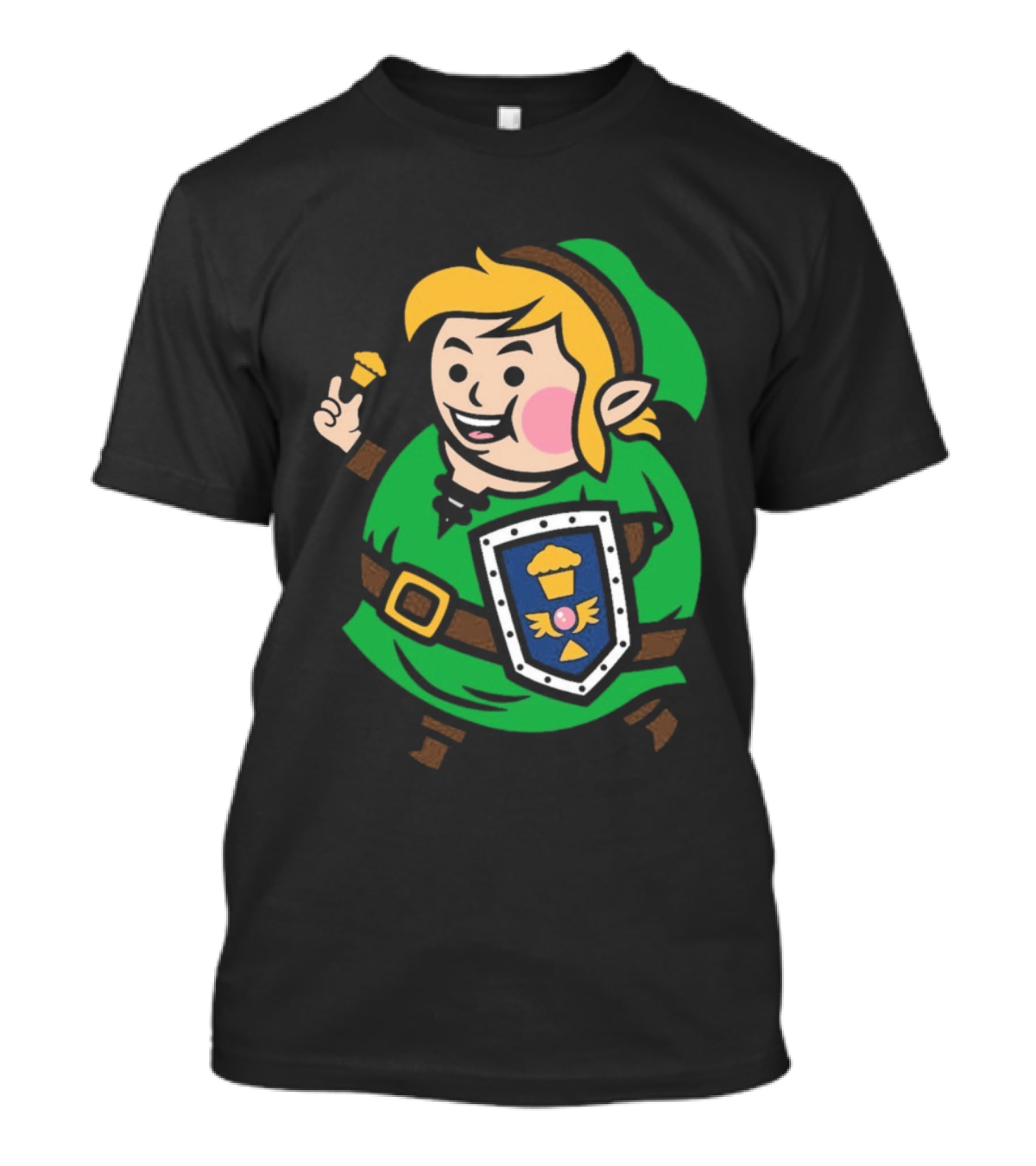 Johnny Cupcakes Legend Big Kid Green Outfit Shield Cupcake Hero T-Shirt