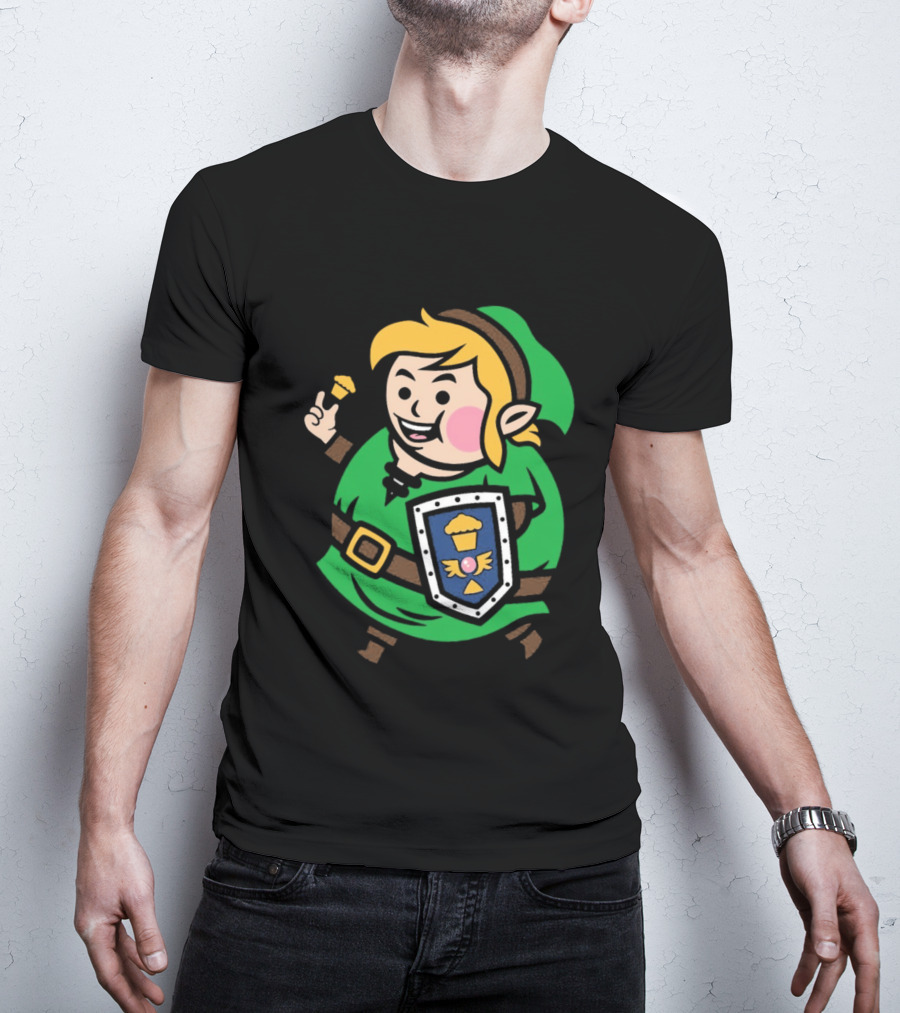 Johnny Cupcakes Legend Big Kid Green Outfit Shield Cupcake Hero T-Shirt
