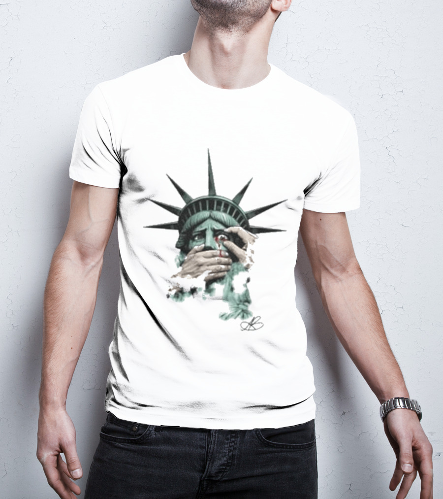 Armada Bryan Andrews Liberty Silenced Statue Are We Great Yet T-Shirt