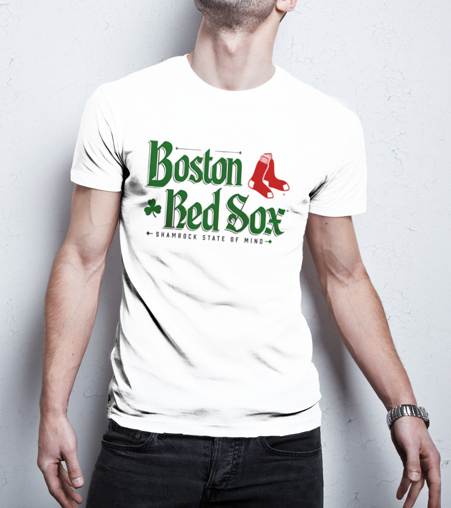Boston Red Sox Shamrock State Of Mind Saint Patrick's Day Sock T-Shirt