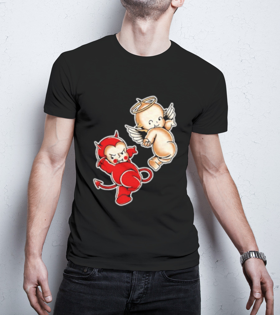 Kewpie Baby Devil Angel Cherubs Vintage Style Cute Cartoon Characters T-Shirt