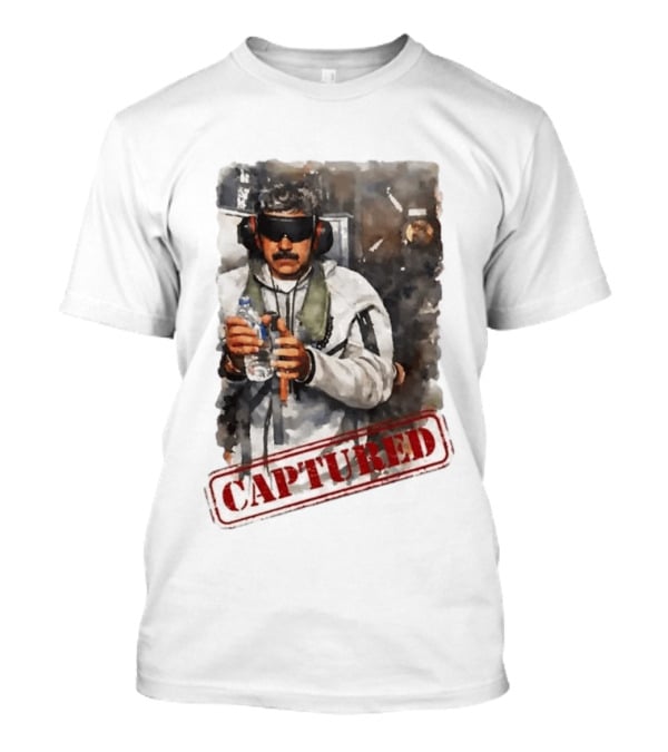 Nicolás Maduro Blindfolded Holding Water Bottle Captured Stamp T-Shirt