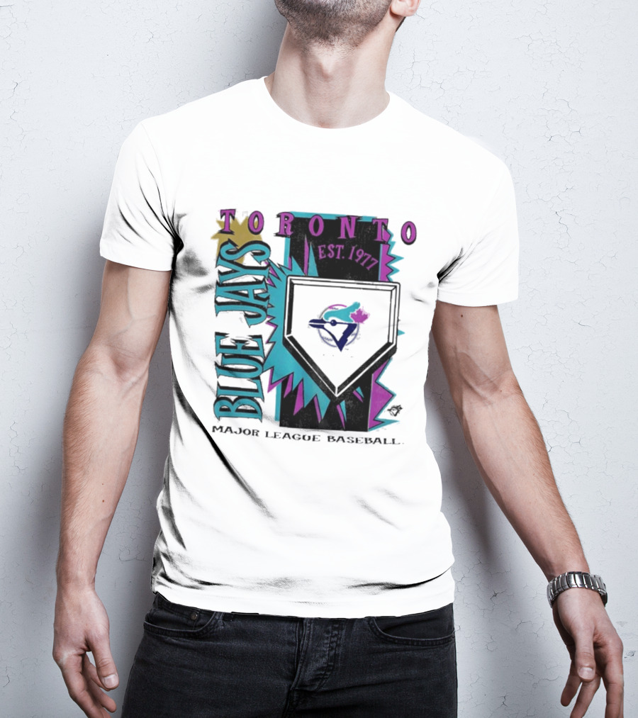 Toronto Blue Jays Major League Baseball Cooperstown Neon Field Est 1977 T-Shirt