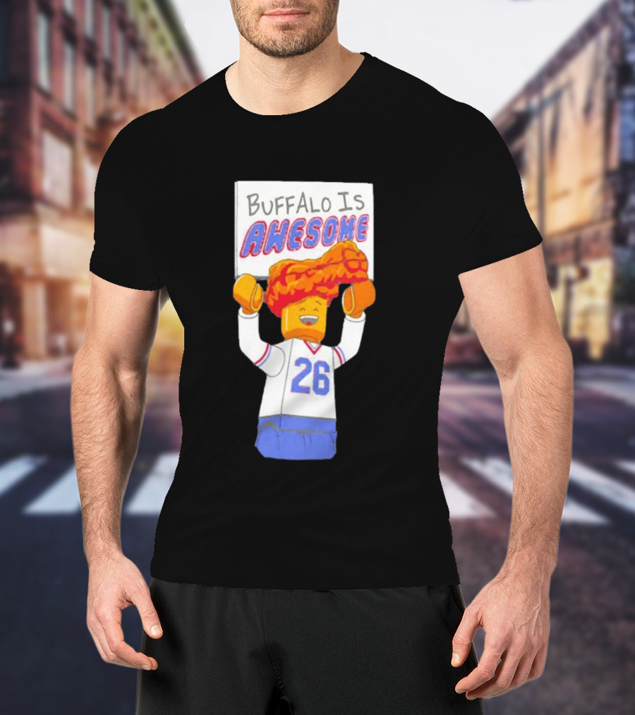 Buffalo Is Awesome Buffalo Bills Chicken Wing Hat 26 Football Fan T-Shirt