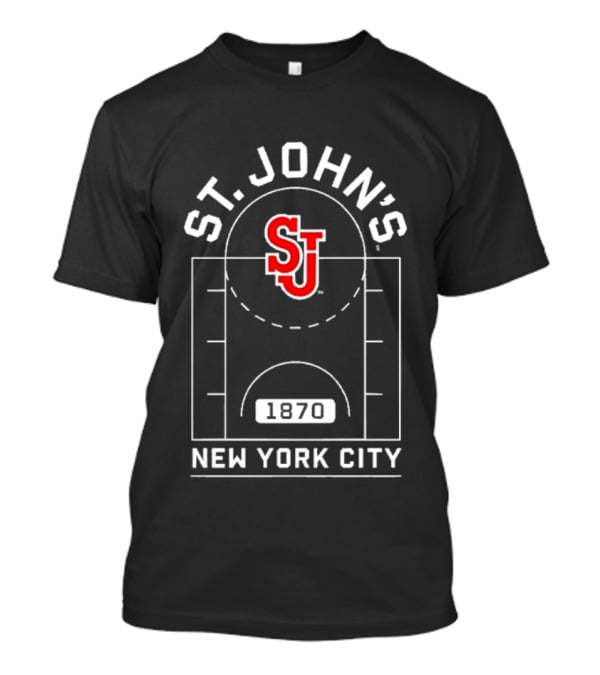 St John's Red Storm SJ Basketball Court New York City 1870 T-Shirt