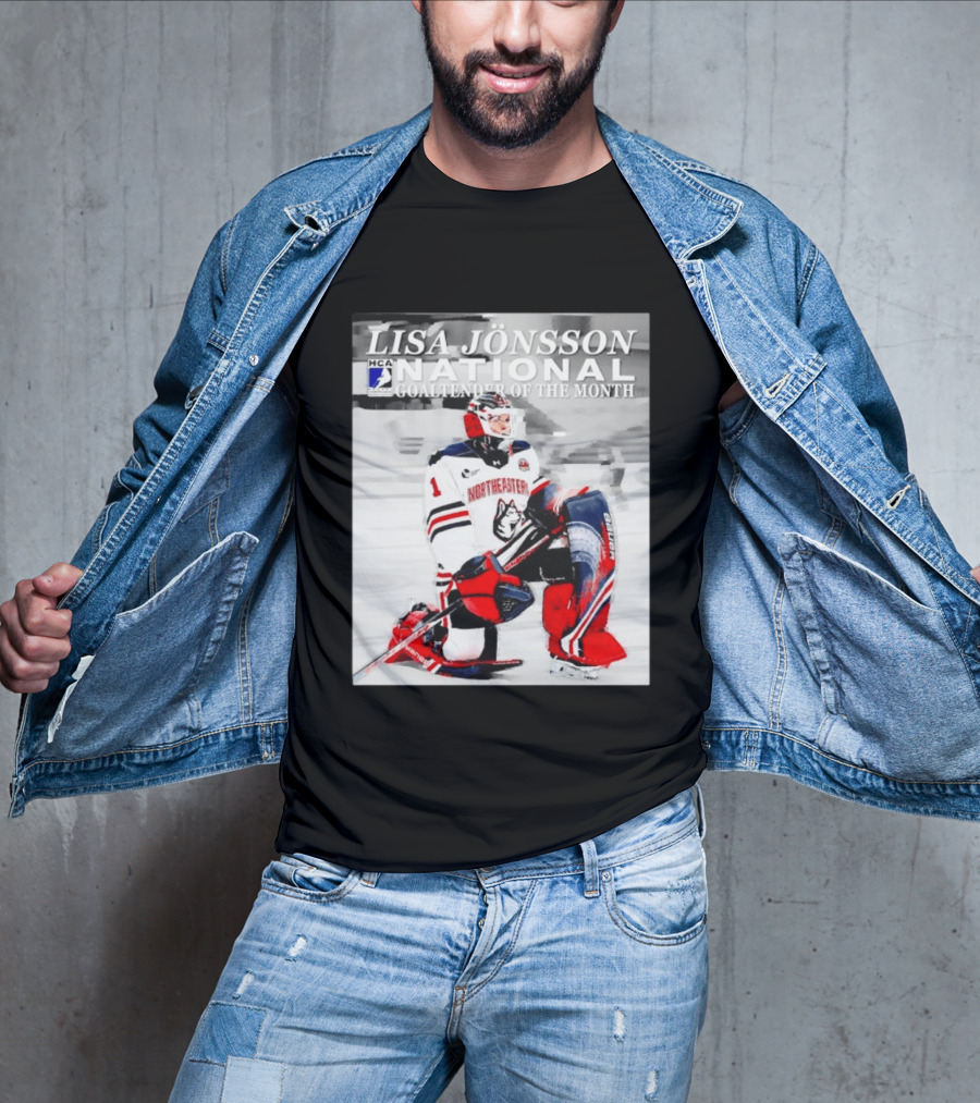 Lisa Jönsson Northeastern Huskies HCA National Goaltender Of The Month T-Shirt