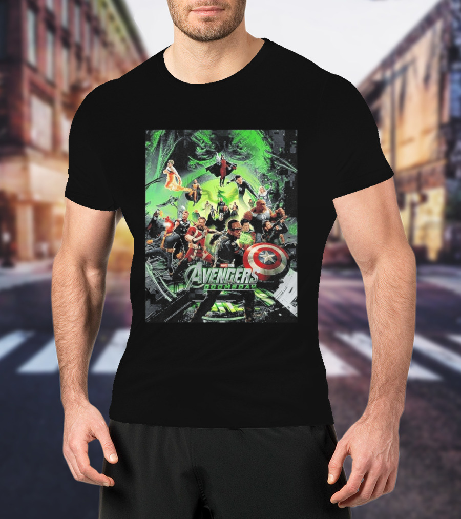 Marvel Avengers Doomsday Teaser Captain America Iron Man Hulk Thor Black Widow Guardians Of The Galaxy T-Shirt