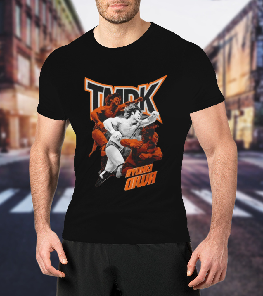 TMDK Ryohei Oiwa The Grip Wrestling Action Orange T-Shirt