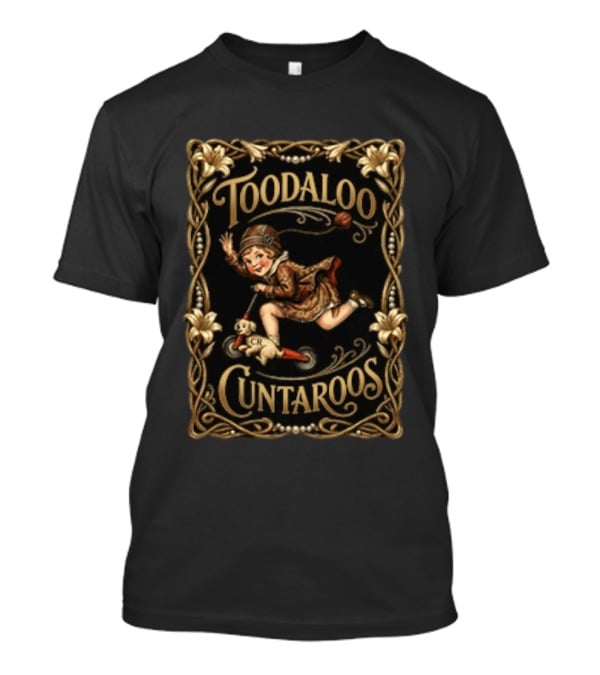 Toodaloo Cuntaroos Vintage Roller Girl With Dog T-Shirt