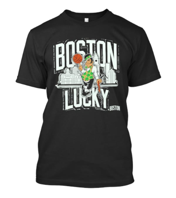 Boston Celtics Lucky City Basketball Skyline T-Shirt