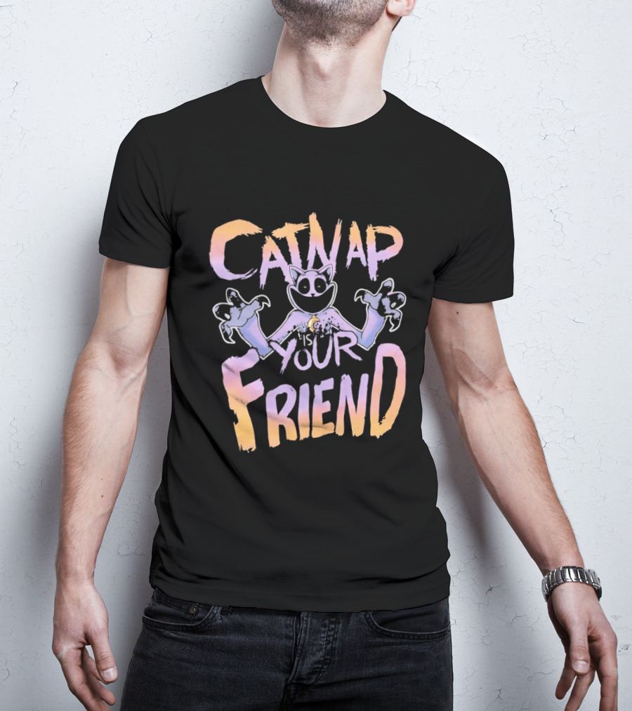 Catnap Is Your Friend Playful Cat Expression Pastel T-Shirt