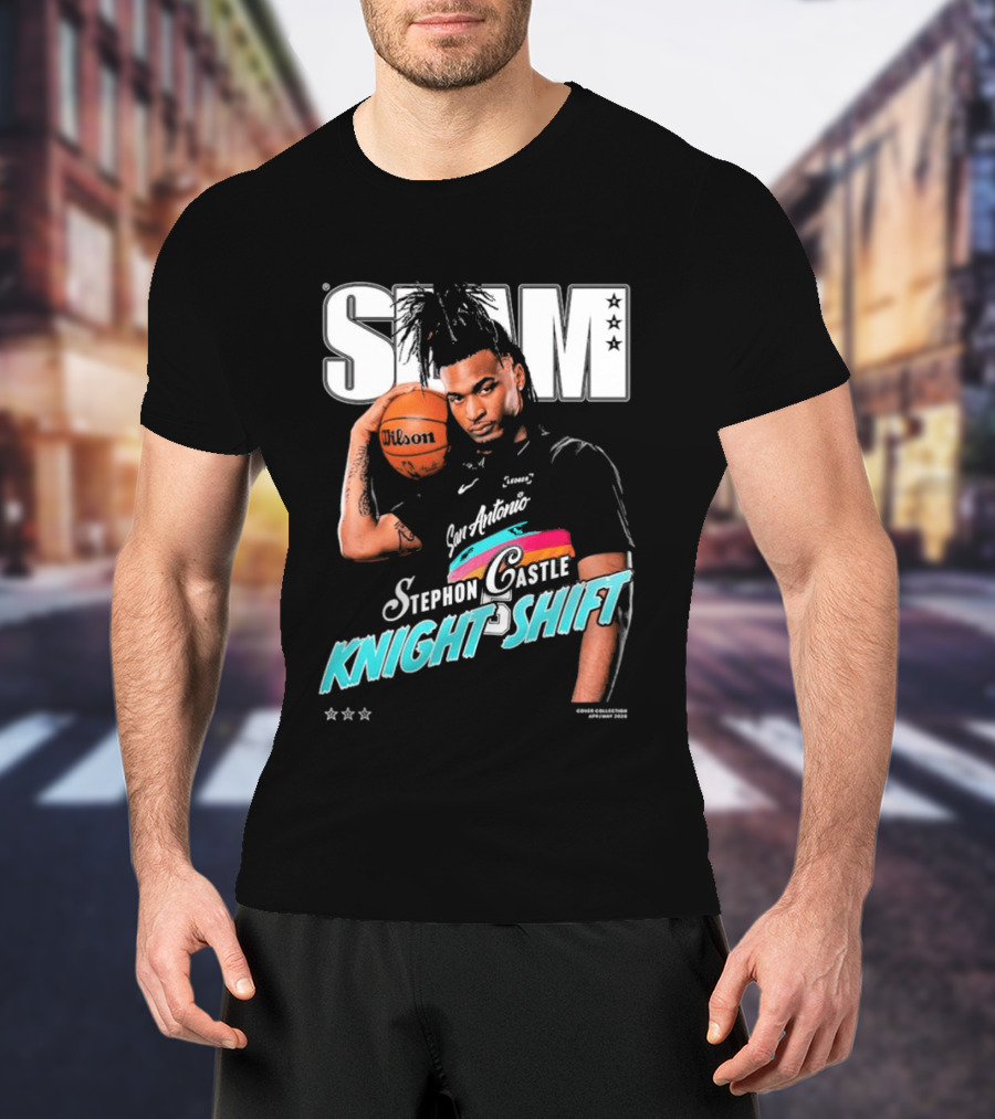 SLAM Stephon Castle San Antonio Spurs Knight Shift Basketball T-Shirt