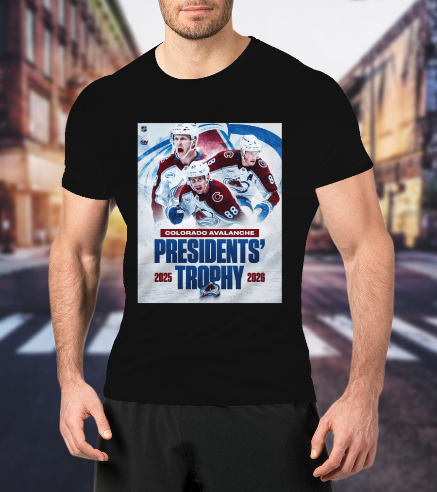 Colorado Avalanche NHL Presidents' Trophy 2025 2026 T-Shirt