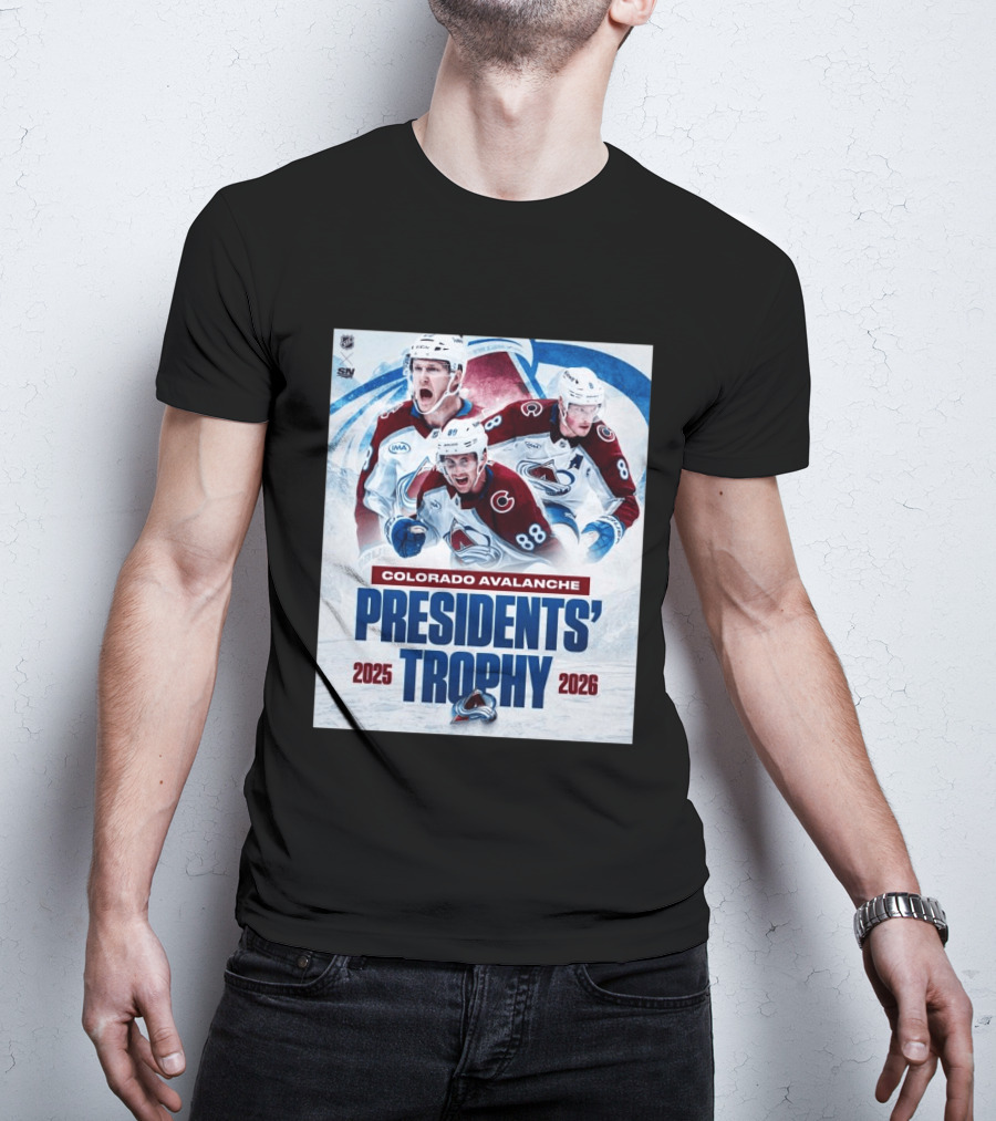 Colorado Avalanche NHL Presidents' Trophy 2025 2026 T-Shirt
