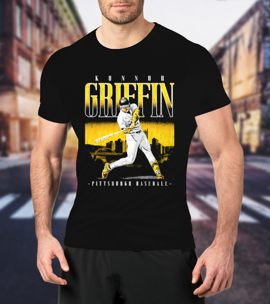 Konnor Griffin Pittsburgh Baseball City Skyline T-Shirt