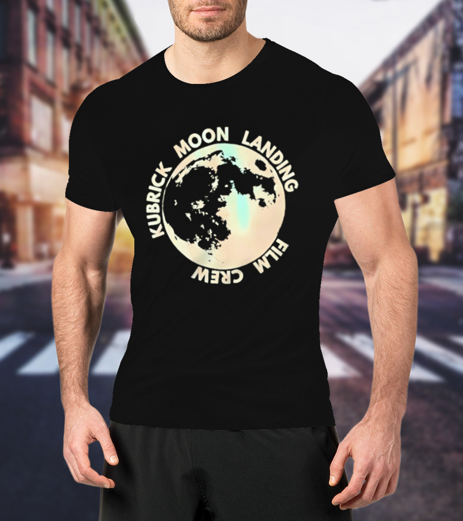 Kubrick Moon Landing Film Crew Circle Lunar T-Shirt