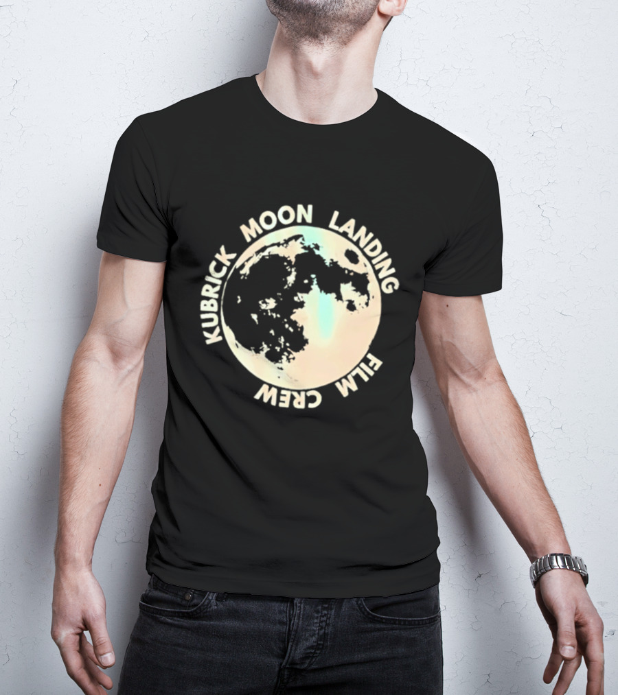 Kubrick Moon Landing Film Crew Circle Lunar T-Shirt
