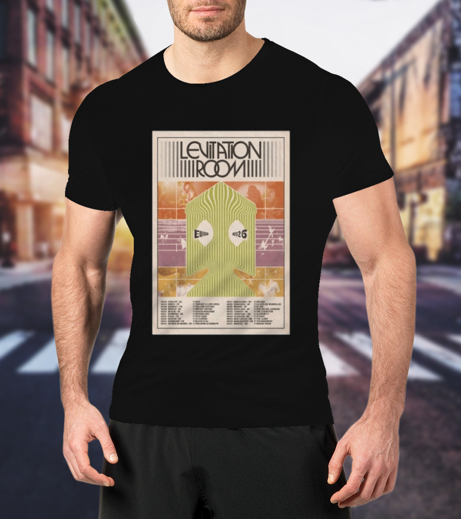 Levitation Room EUUK 2026 Tour Vintage Style Psychedelic Concert Dates T-Shirt