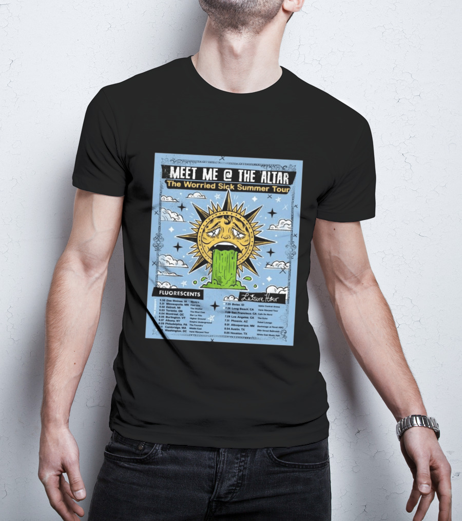 Meet Me @ The Altar The Worried Sick Summer Tour 2026 Dates Fluorescents Leisure Hour T-Shirt