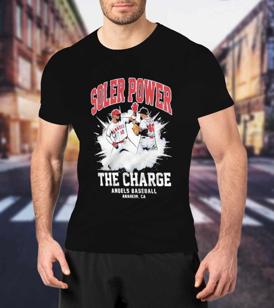 Soler Power The Charge Angels Baseball Anaheim CA T-Shirt
