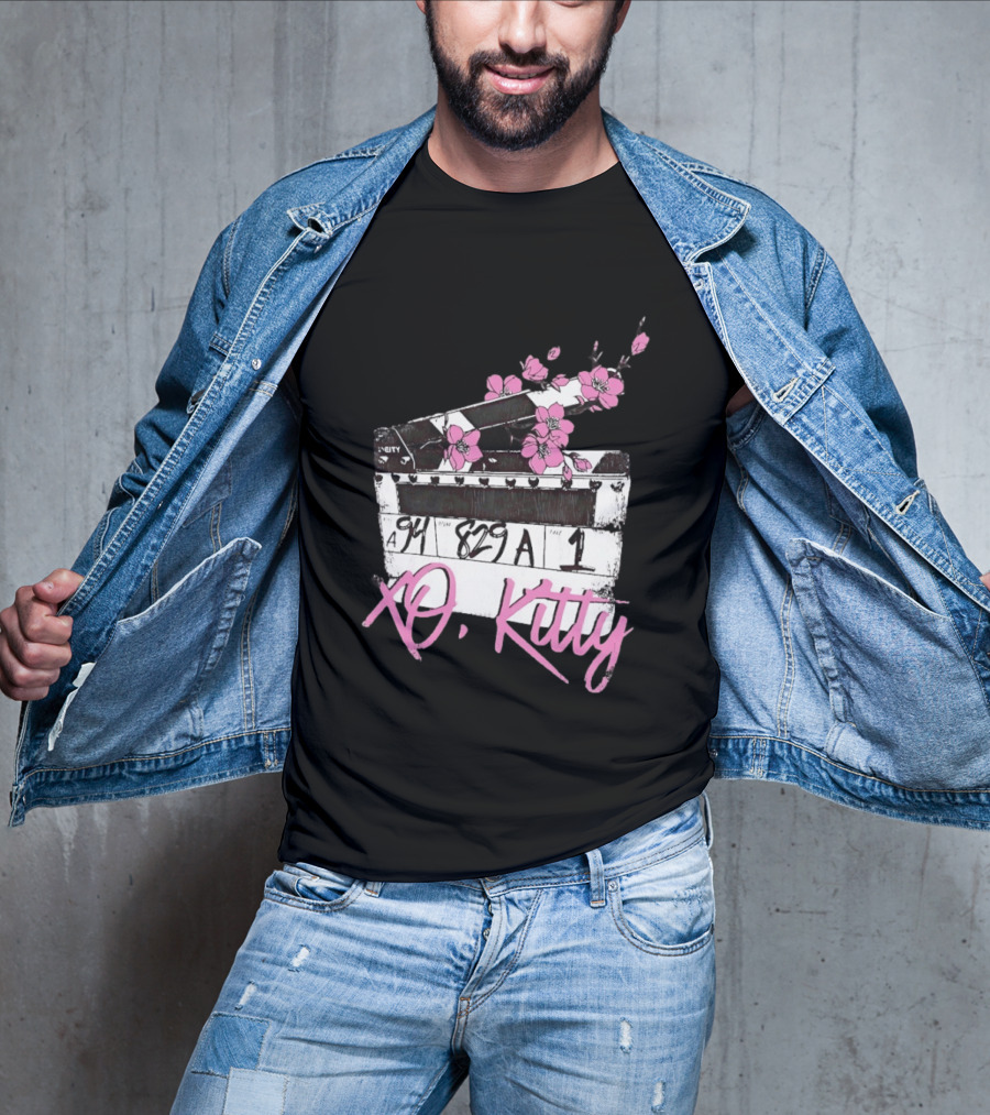 XO Kitty Film Clapperboard With Pink Flowers T-Shirt