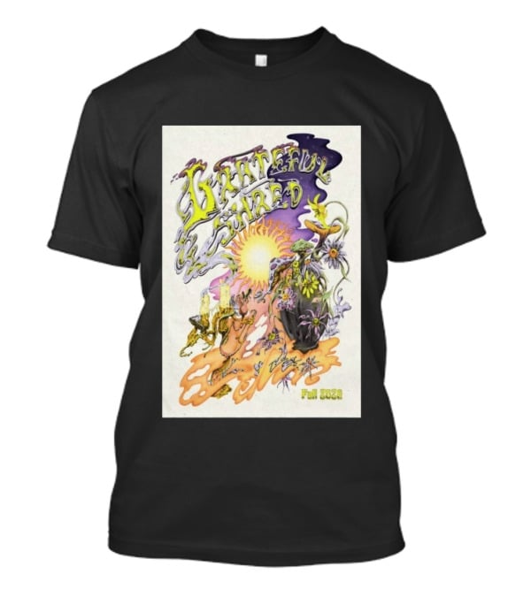 Grateful Shred Fall 2026 Psychedelic Sunflowers And Mushrooms Tour T-Shirt