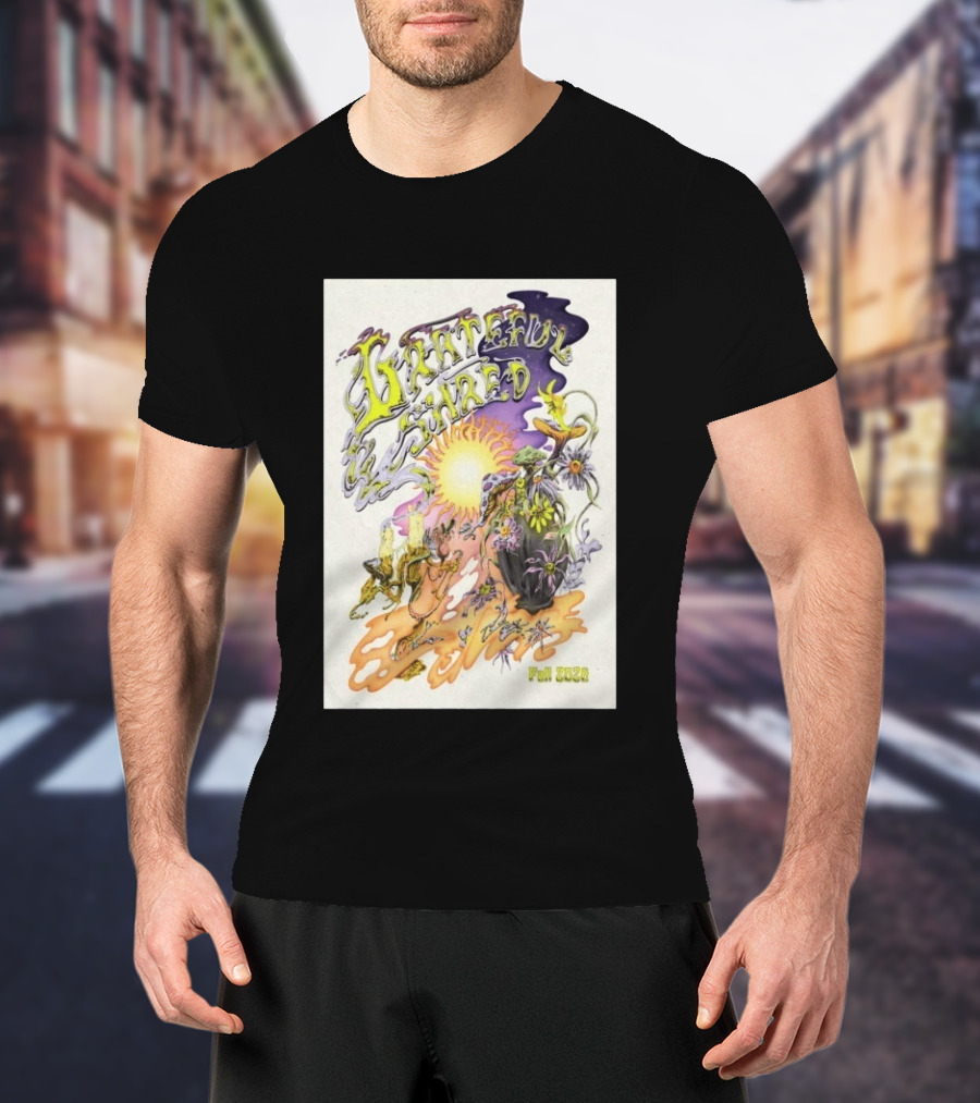 Grateful Shred Fall 2026 Psychedelic Sunflowers And Mushrooms Tour T-Shirt