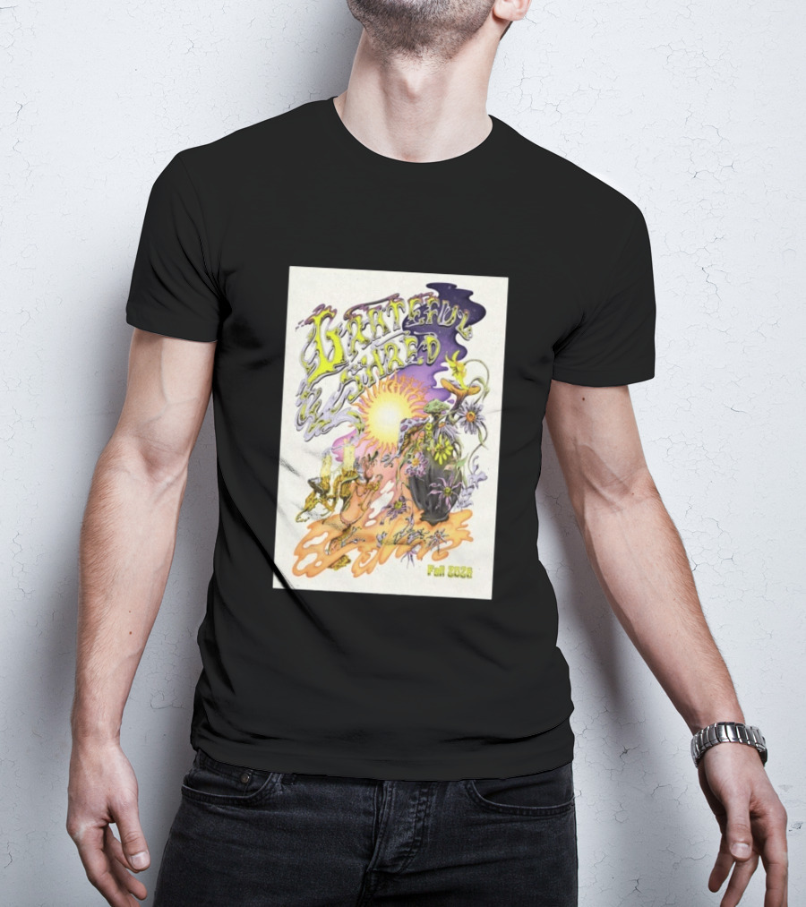 Grateful Shred Fall 2026 Psychedelic Sunflowers And Mushrooms Tour T-Shirt