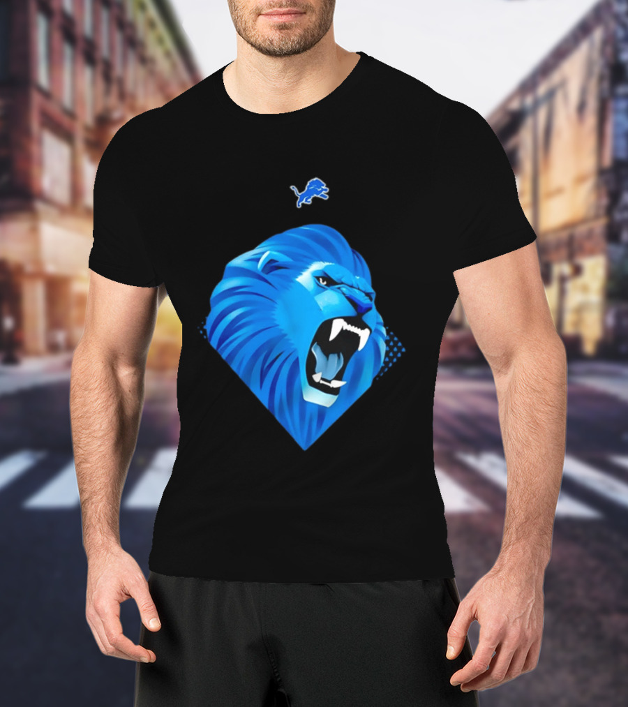 Team Youth Detroit Lions Roaring Blue Lion T-Shirt