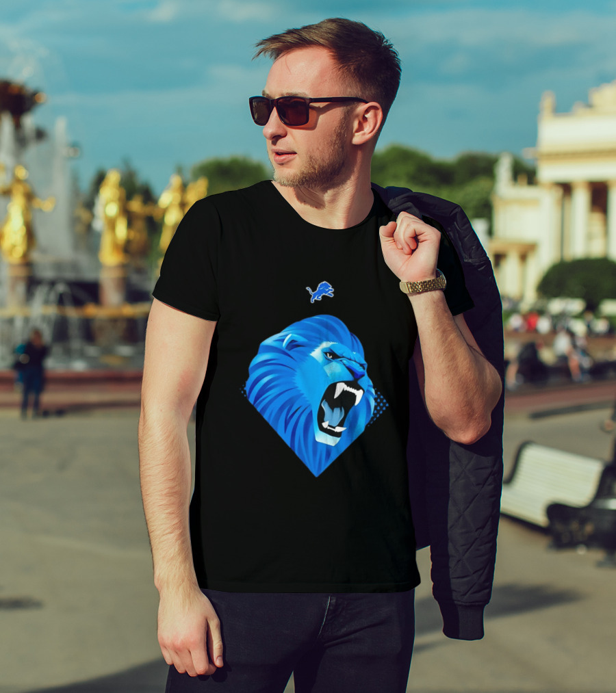 Team Youth Detroit Lions Roaring Blue Lion T-Shirt