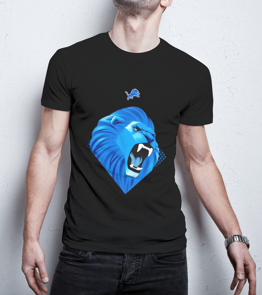 Team Youth Detroit Lions Roaring Blue Lion T-Shirt