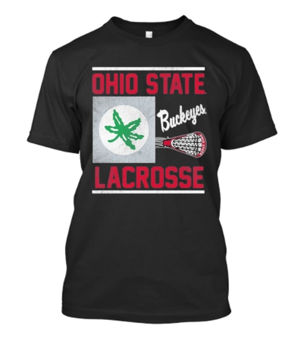 Ohio State Buckeyes Lacrosse Team Stick With Green Leaf T-Shirt