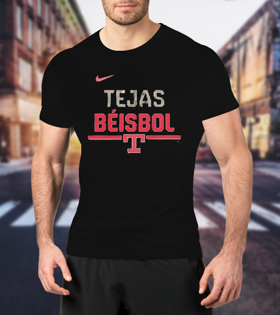 Texas Rangers Tejas Béisbol 2026 Nike City Connect Wordmark T-Shirt