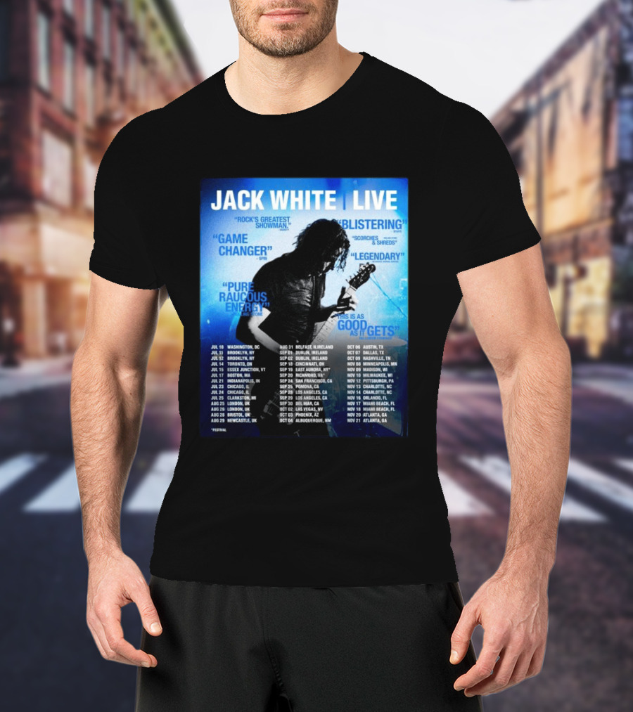 Jack White Live 2026 North America UK Ireland Tour Dates Washington DC Kickoff T-Shirt