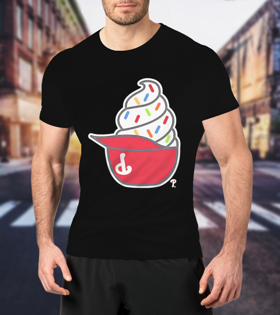 Philadelphia Phillies Ice Cream Hat With Sprinkles T-Shirt