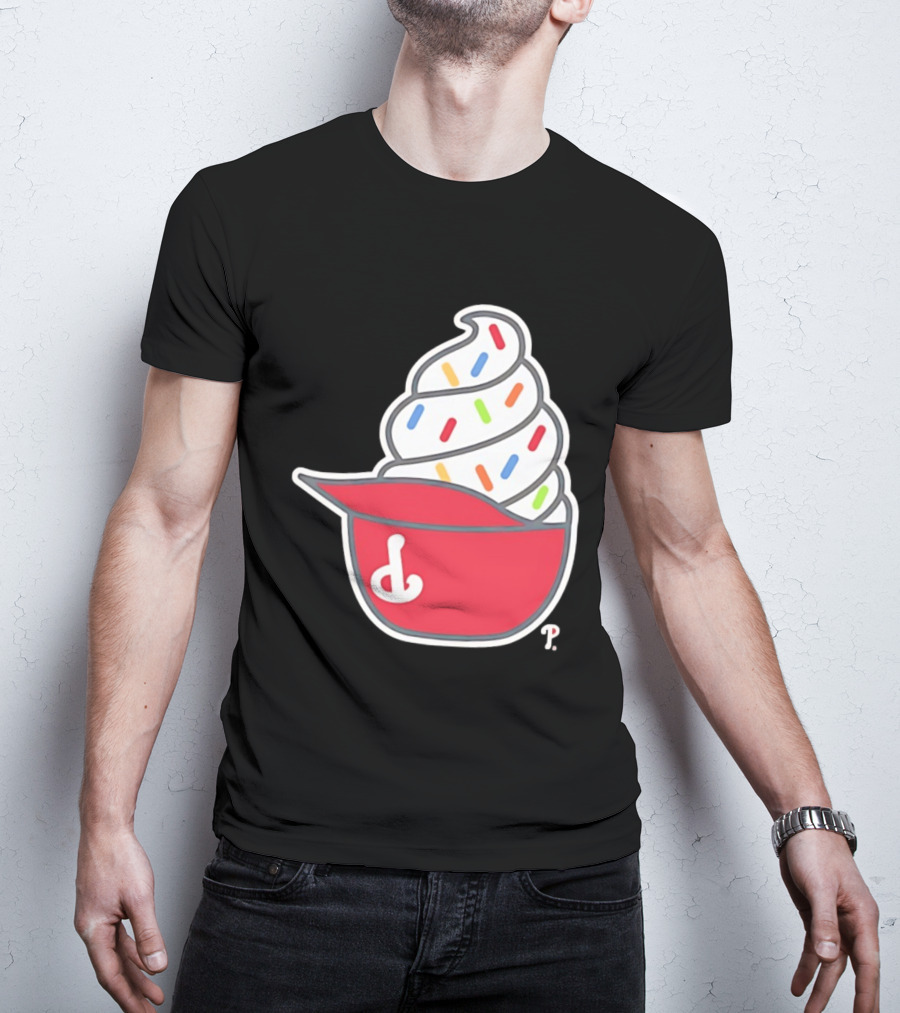 Philadelphia Phillies Ice Cream Hat With Sprinkles T-Shirt
