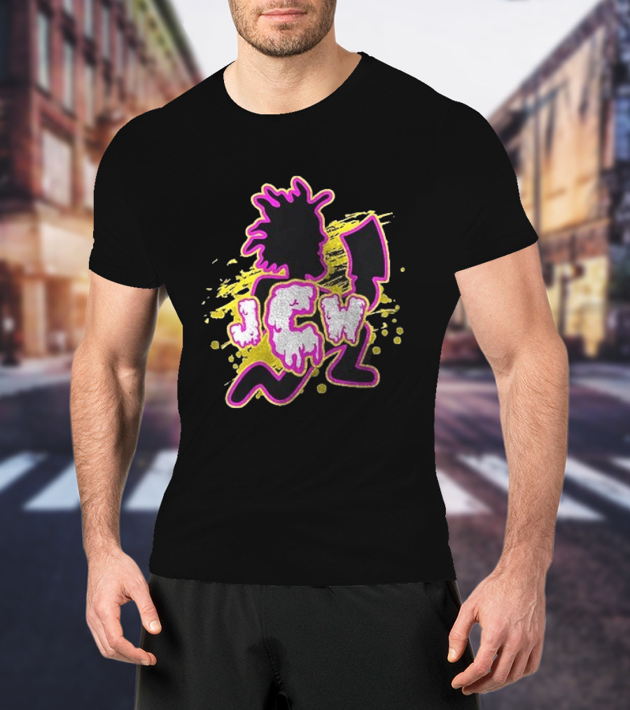 JCW Dani Mo Dino Myte Wrestler Iconic Wrestling Splatter T-Shirt