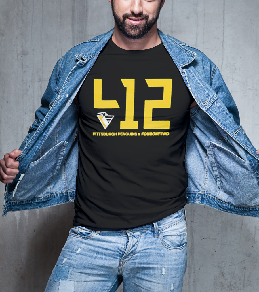 Pittsburgh Penguins 412 Fouronetwo Yellow Number T-Shirt