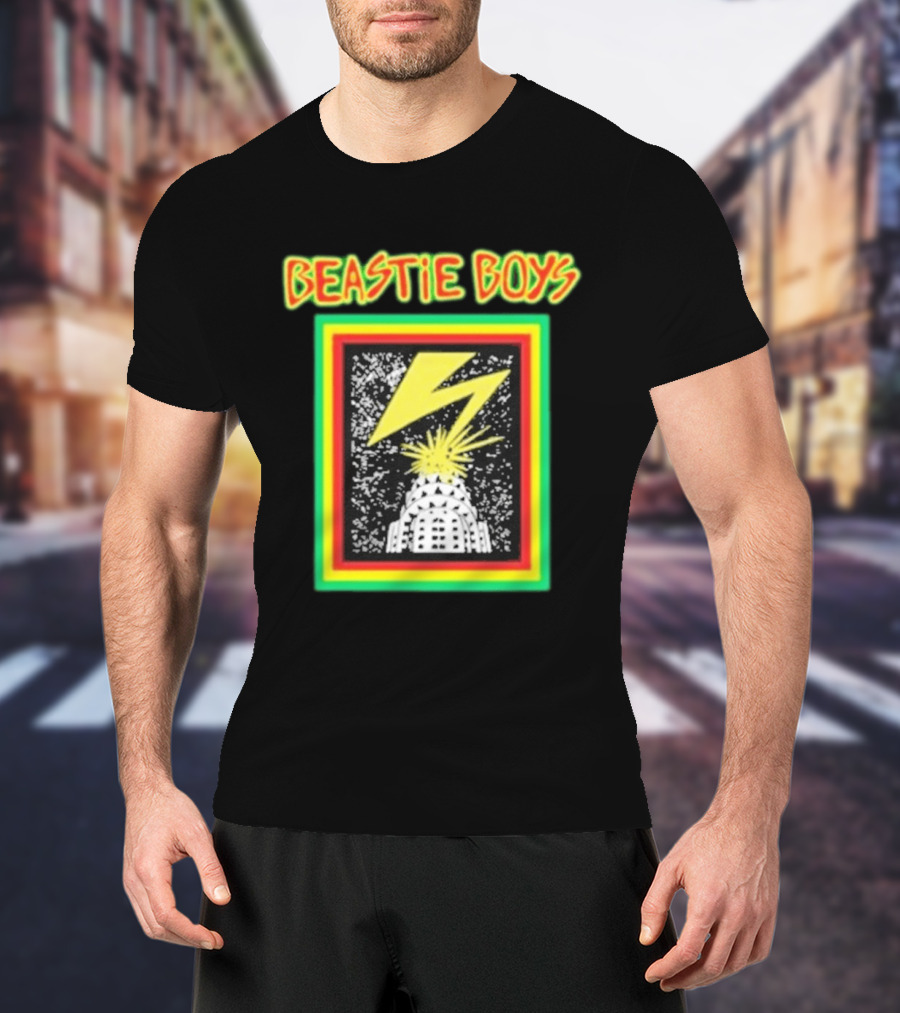 Beastie Boys Lightning Bolt Burst Skyline T-Shirt