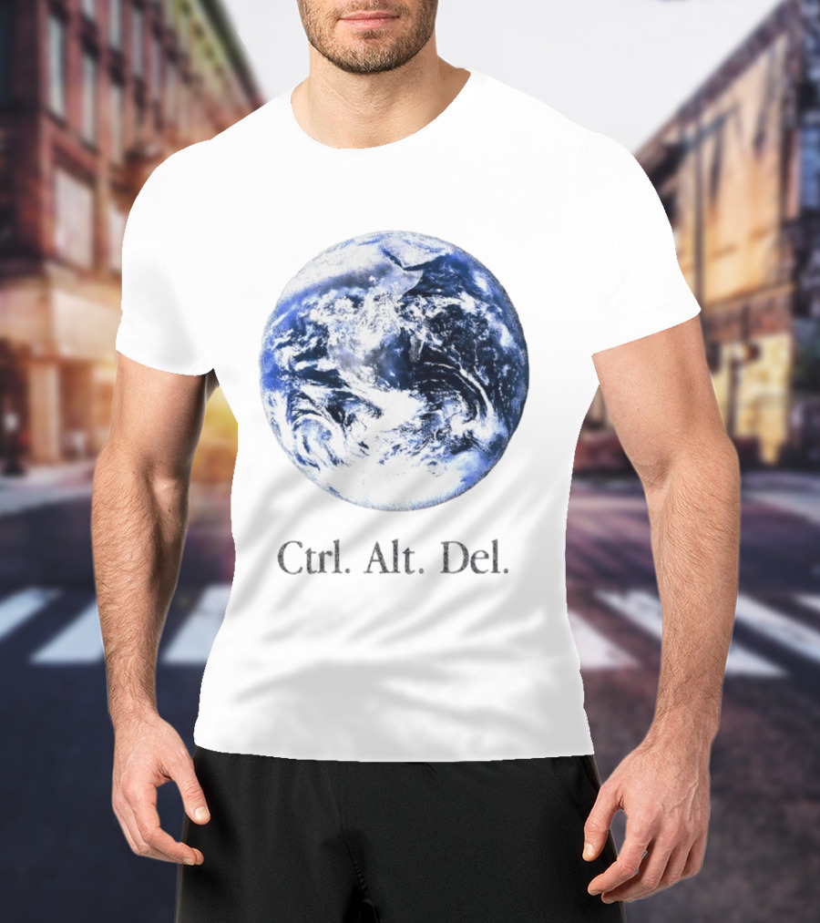 Earth Ctrl Alt Del Retro Computing Humor T-Shirt