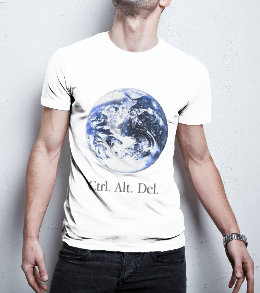 Earth Ctrl Alt Del Retro Computing Humor T-Shirt
