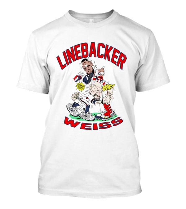 Linebacker Weiss Walt Weiss Caricature Comic Style Action T-Shirt