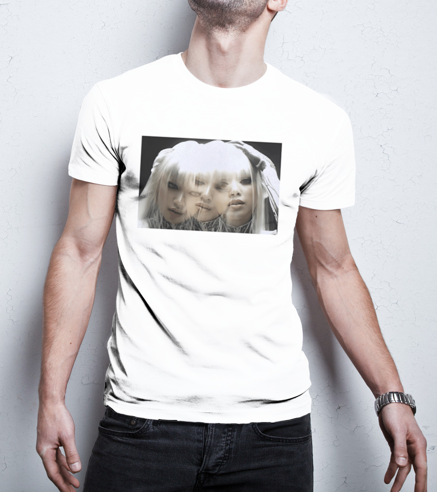 Lisa Bad Angel Gothic Aesthetic Triple Exposure Faces T-Shirt