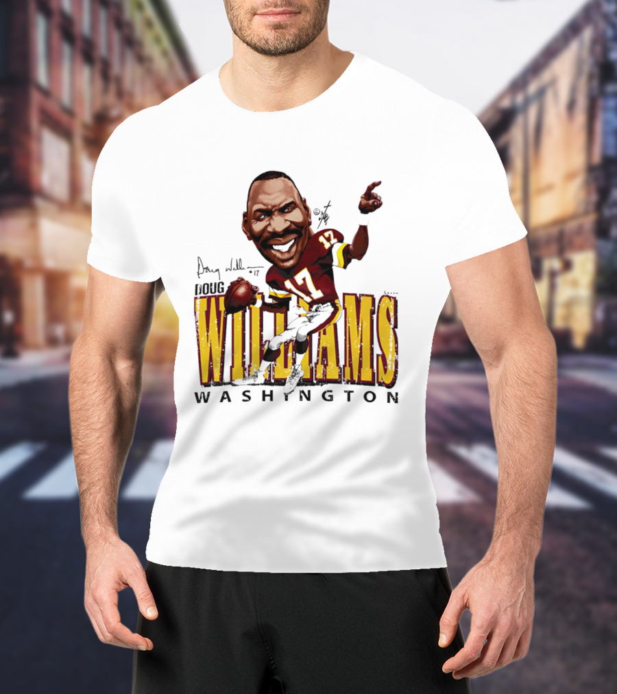 Doug Williams Washington Redskins Bruce Stark Collection Caricature Series 17 Football T-Shirt