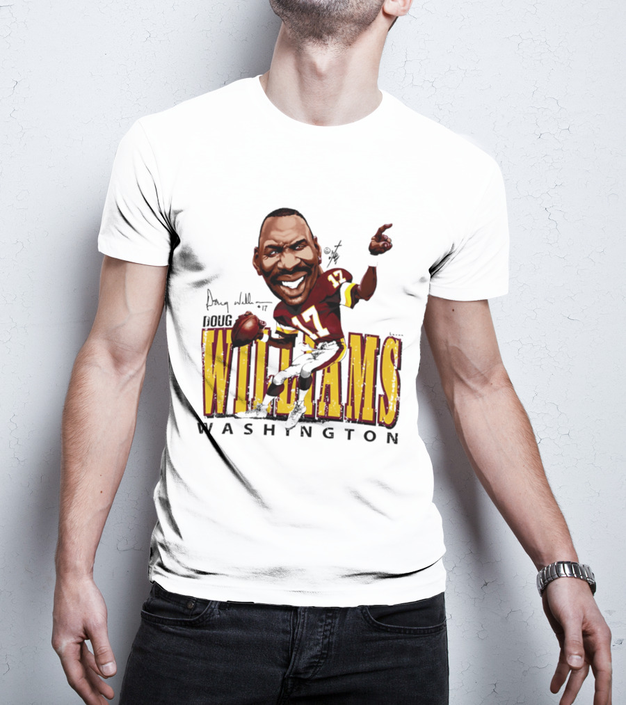 Doug Williams Washington Redskins Bruce Stark Collection Caricature Series 17 Football T-Shirt