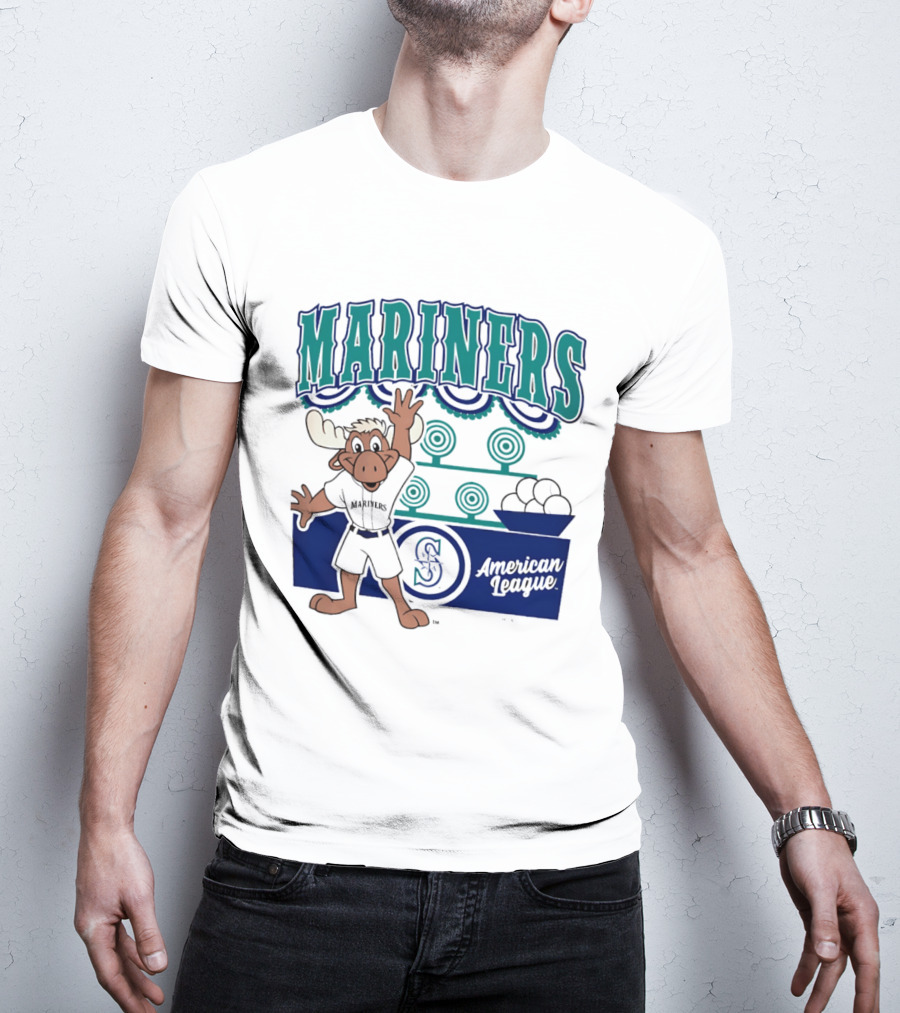 Seattle Mariners Moose Mascot American League 2026 Step Back Up T-Shirt