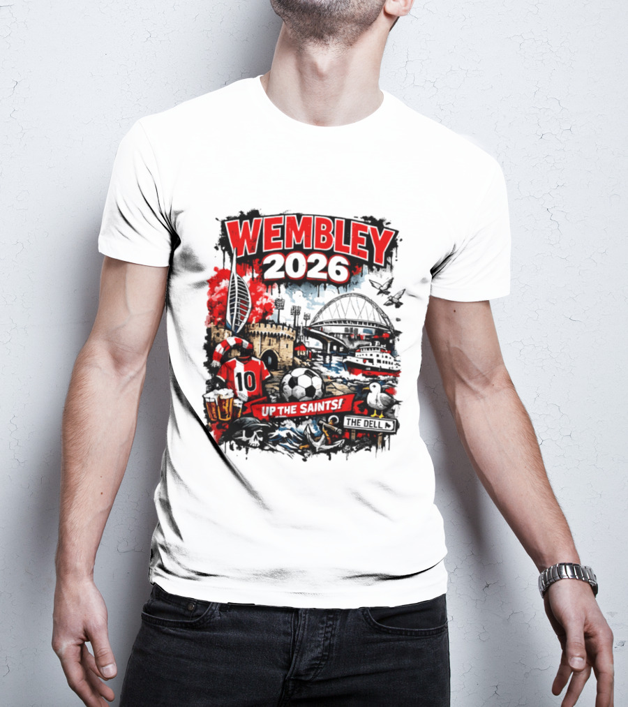 Southampton Football Wembley 2026 Up The Saints Fan Celebration T-Shirt