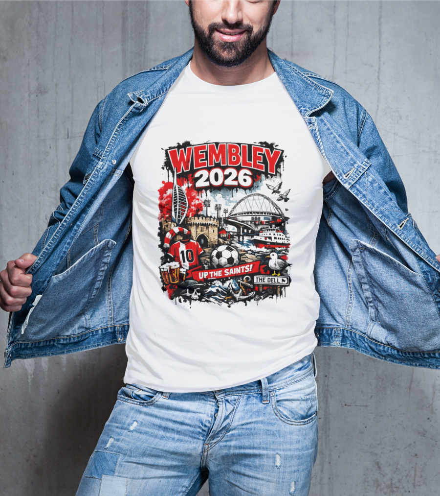 Southampton Football Wembley 2026 Up The Saints Fan Celebration T-Shirt