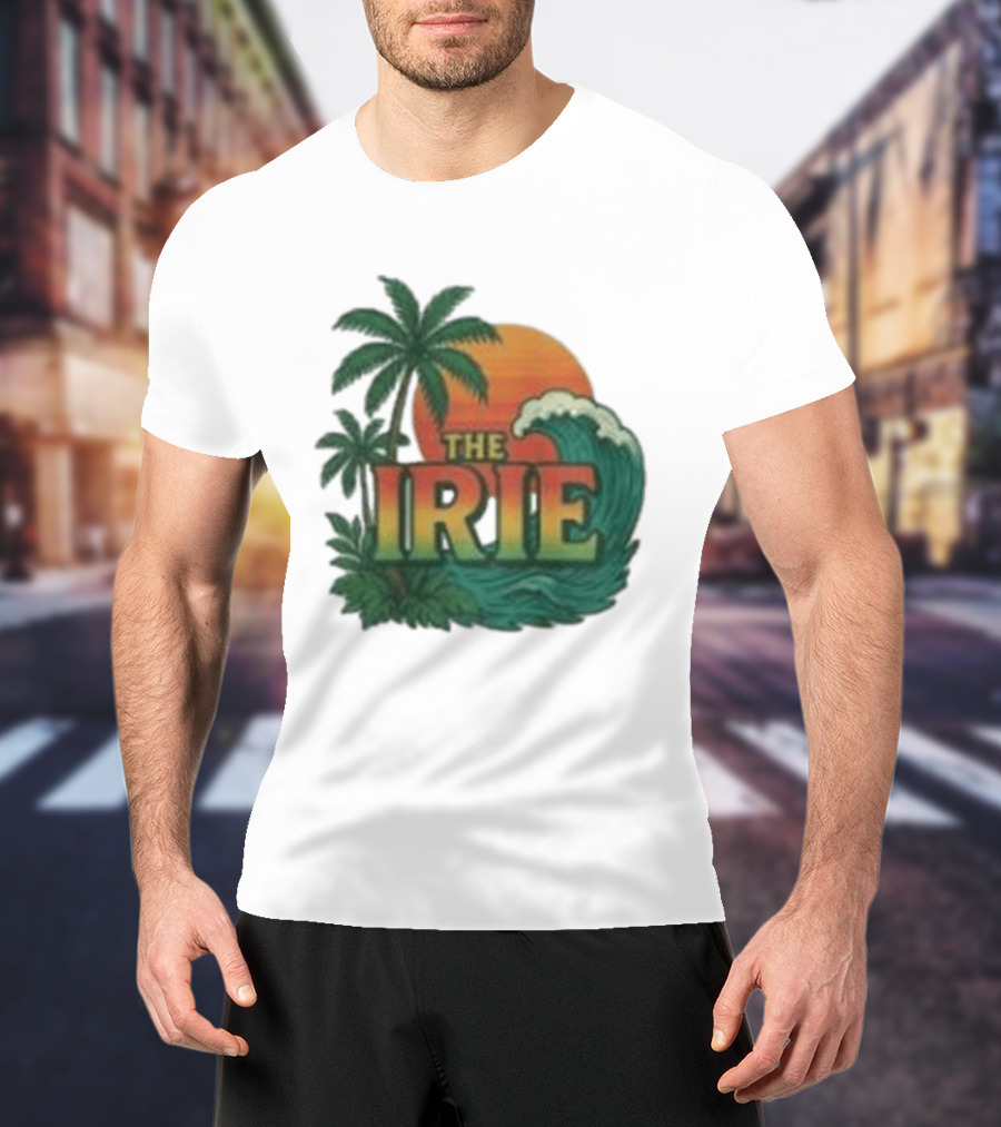 Tropical Palm Trees Sunset Wave Irie T-Shirt
