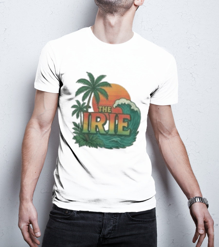 Tropical Palm Trees Sunset Wave Irie T-Shirt